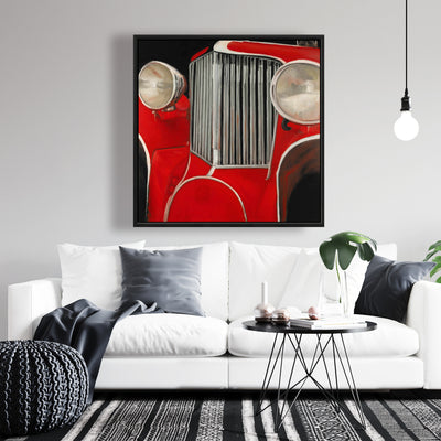 Car Of The 50'S Closeup, Fine art gallery wrapped canvas 24x36
