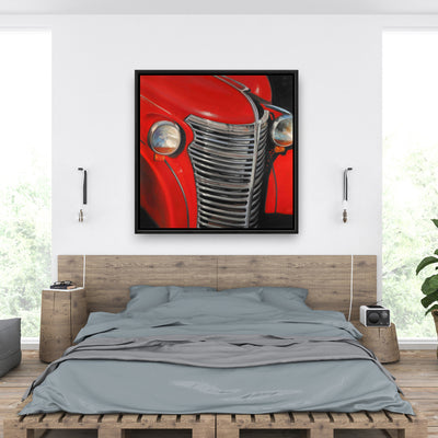 50'S Car Grid Closeup, Fine art gallery wrapped canvas 24x36