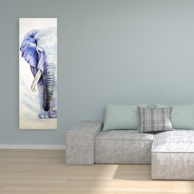 Blue Elephant, Fine art gallery wrapped canvas 16x48