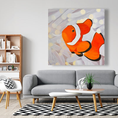 Clownfish, Fine art gallery wrapped canvas 36x36