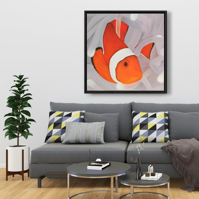 Clownfish Under The Sea, Fine art gallery wrapped canvas 36x36