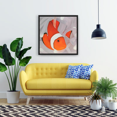 Clownfish Under The Sea, Fine art gallery wrapped canvas 36x36