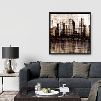 Sketch Of The City, Fine art gallery wrapped canvas 36x36