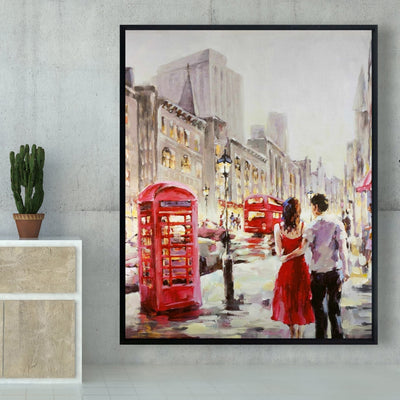 Couple Walking, Fine art gallery wrapped canvas 24x36