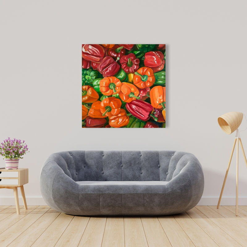 A Lot Of Peppers, Fine art gallery wrapped canvas 36x36