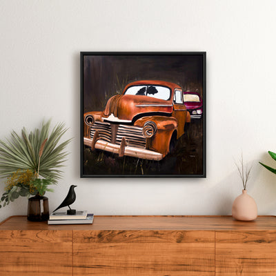 Old Car Crash, Fine art gallery wrapped canvas 24x36