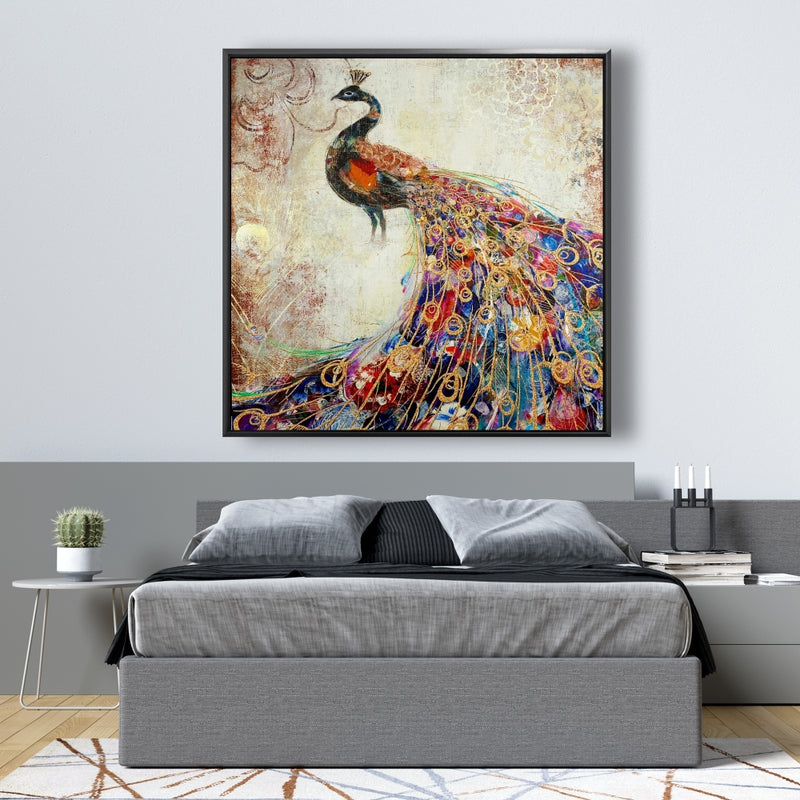 Majestic Peacock, Fine art gallery wrapped canvas 16x48