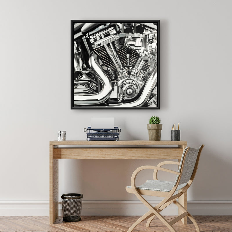 Mechanism Of A Motorcycle, Fine art gallery wrapped canvas 24x36
