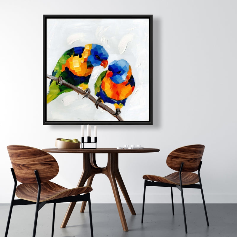 Couple Of Parrots, Fine art gallery wrapped canvas 24x36