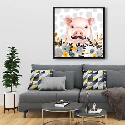 Little Disguised Pig, Fine art gallery wrapped canvas 36x36