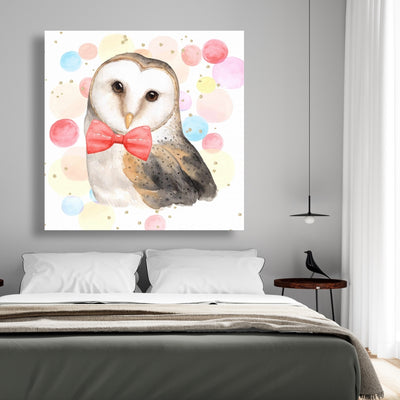 Chic Owl, Fine art gallery wrapped canvas 36x36