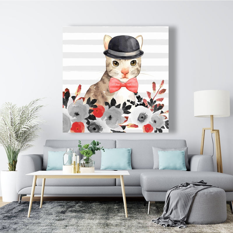 Cat Detective, Fine art gallery wrapped canvas 36x36