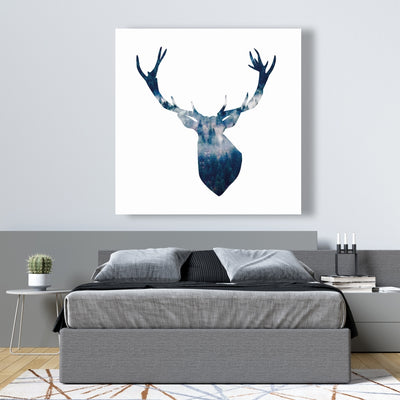 Deer Head Landscape, Fine art gallery wrapped canvas 36x36