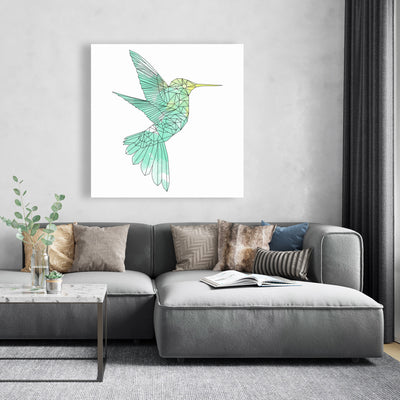 Geometric Hummingbird, Fine art gallery wrapped canvas 24x36
