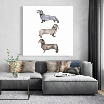 Small Dachshund Dog, Fine art gallery wrapped canvas 24x36