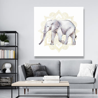Elephant On Mandalas, Fine art gallery wrapped canvas 24x36