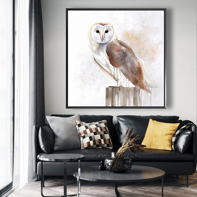 Barn Owl, Fine art gallery wrapped canvas 24x36