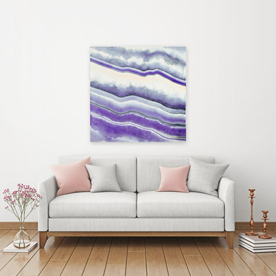 Purple Geode, Fine art gallery wrapped canvas 36x36