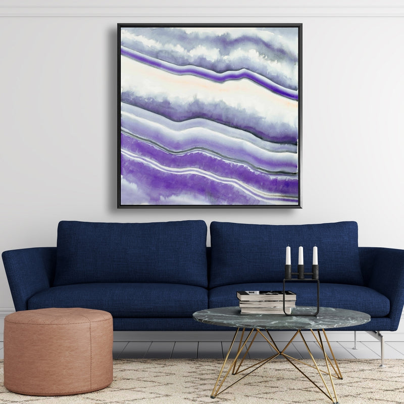 Purple Geode, Fine art gallery wrapped canvas 36x36