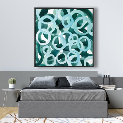 Abstract Rings, Fine art gallery wrapped canvas 16x48