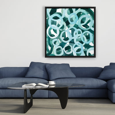 Abstract Rings, Fine art gallery wrapped canvas 16x48