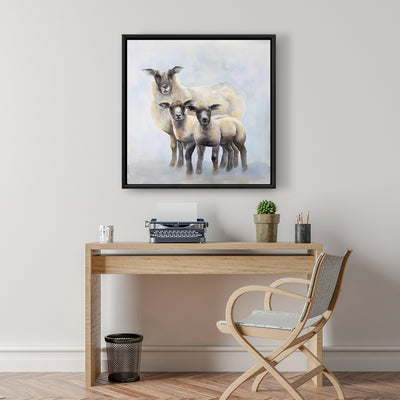 Sheep Family, Fine art gallery wrapped canvas 24x36