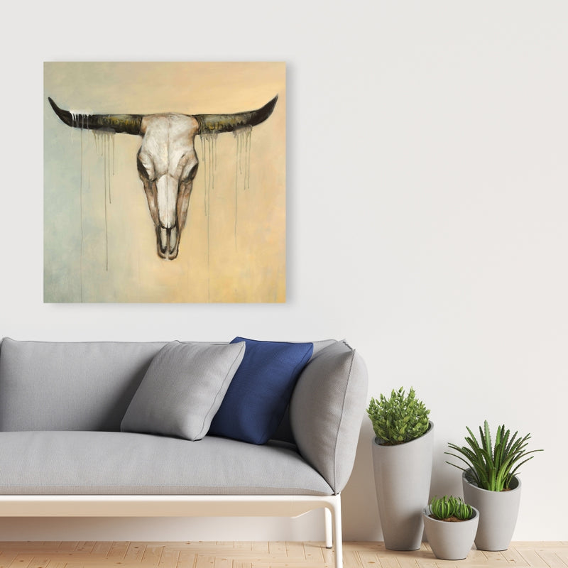 Bull Skull, Fine art gallery wrapped canvas 24x36