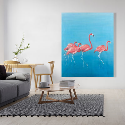 Four Flamingos, Fine art gallery wrapped canvas 24x36