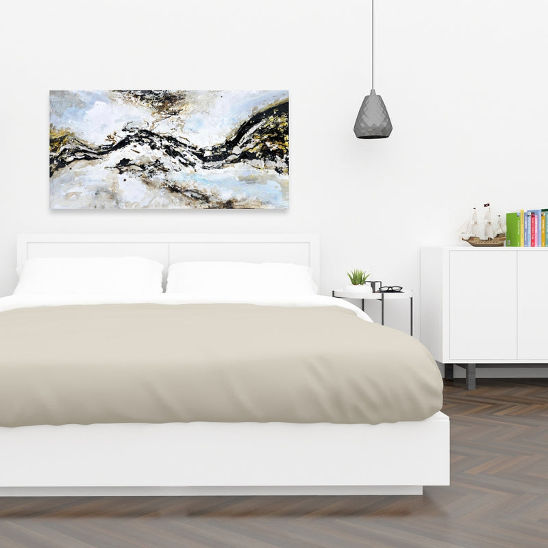 Abstract And Texturized Paint Splash, Fine art gallery wrapped canvas 16x48