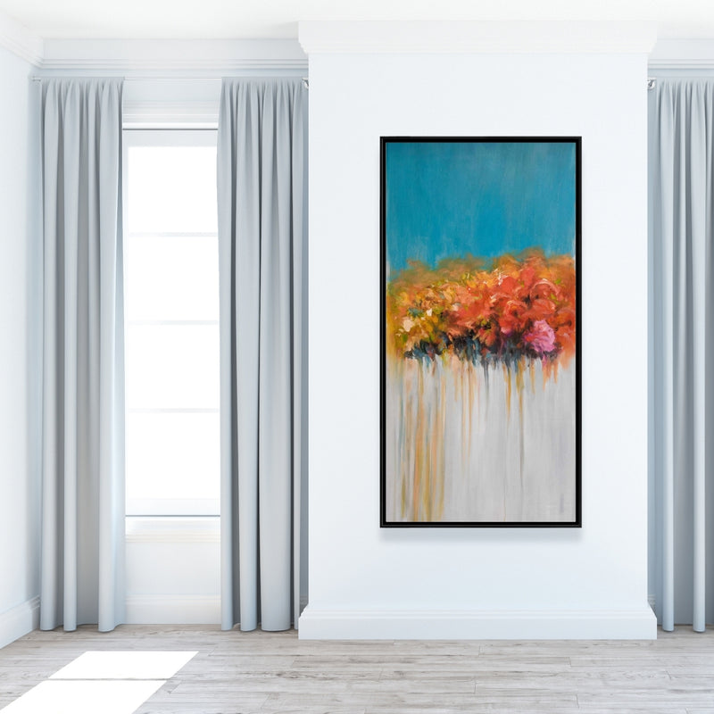 Orange Flowers Bundle, Fine art gallery wrapped canvas 24x48