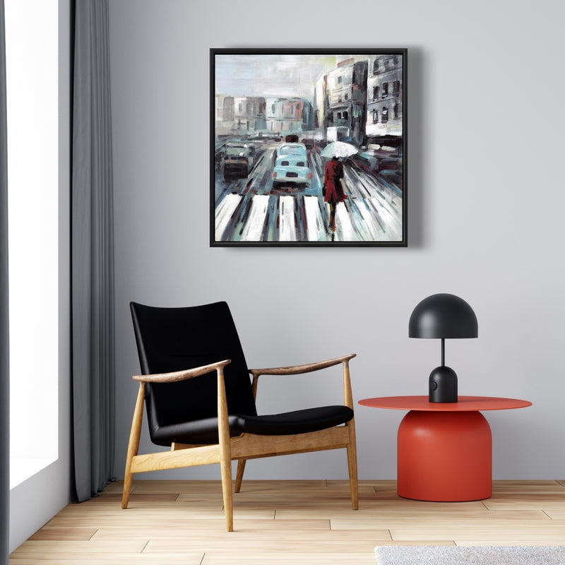 Abstract Pedestrian Crossing, Fine art gallery wrapped canvas 24x36