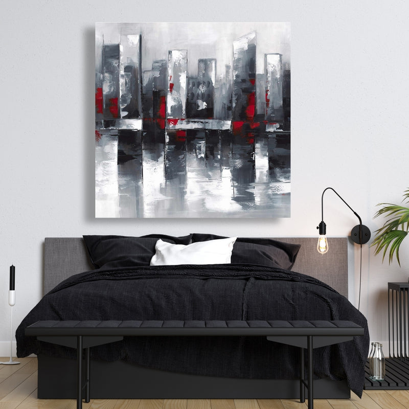 Abstract Cityscape, Fine art gallery wrapped canvas 24x36