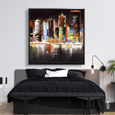 Cityscape By Night, Fine art gallery wrapped canvas 24x36