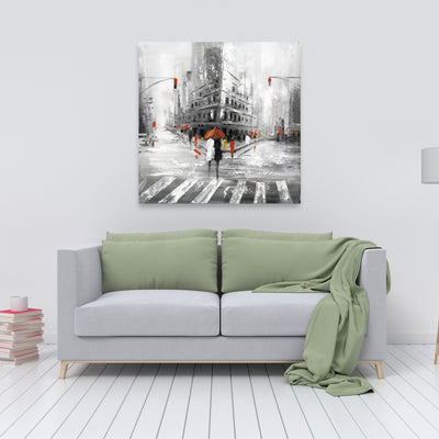 Greyish Flatiron Building, Fine art gallery wrapped canvas 24x36