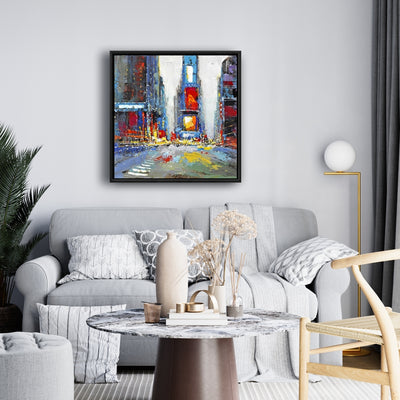 Abstract And Colorful Buildings, Fine art gallery wrapped canvas 24x36