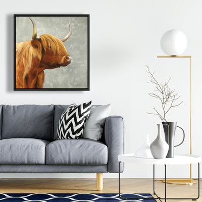 Beautiful Higland Cattle, Fine art gallery wrapped canvas 36x36