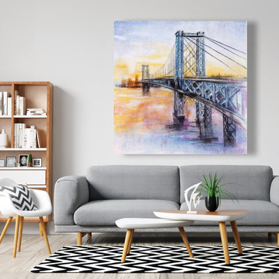 Abstract Brooklyn Bridge, Fine art gallery wrapped canvas 24x36