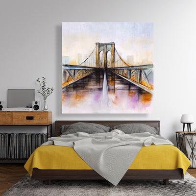 Colorful Brooklyn Bridge, Fine art gallery wrapped canvas 24x36