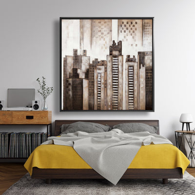 Square City, Fine art gallery wrapped canvas 36x36