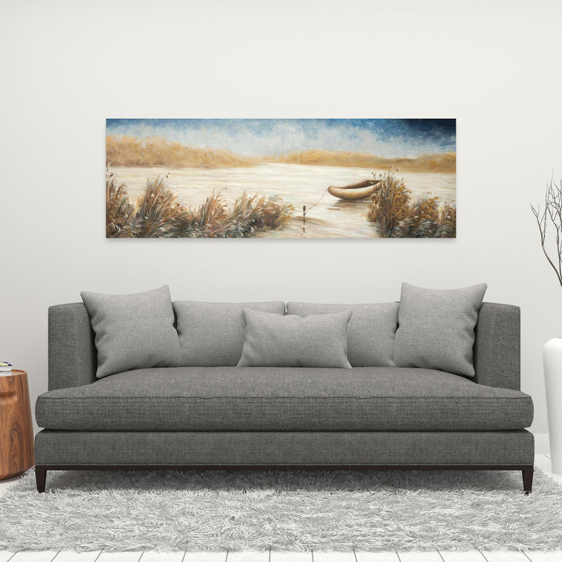 Abandoned Boat, Fine art gallery wrapped canvas 16x48