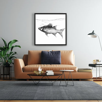 Swimming Fish, Fine art gallery wrapped canvas 36x36