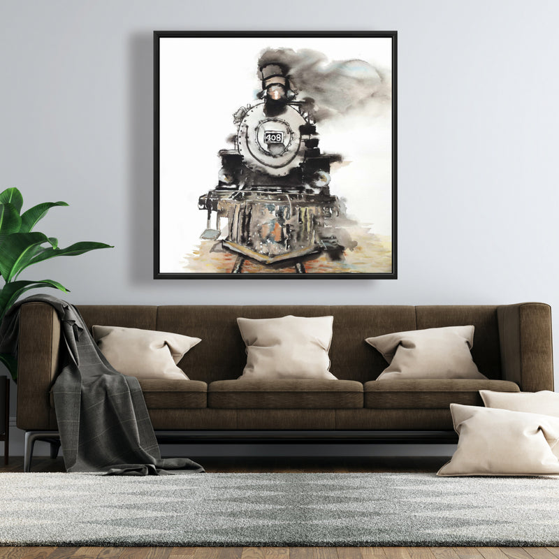 Vintage Train, Fine art gallery wrapped canvas 24x36