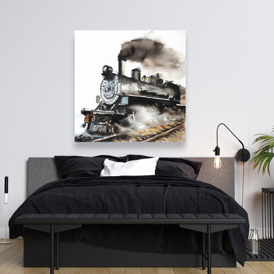 Vintage Steam Train, Fine art gallery wrapped canvas 24x36