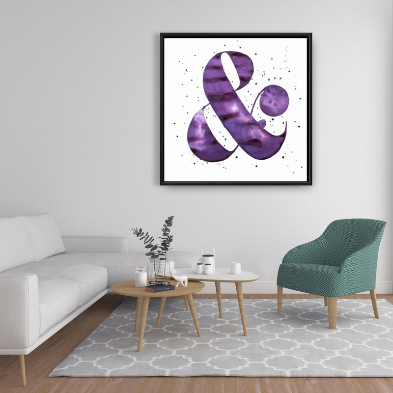 Ampersand Purple, Fine art gallery wrapped canvas 24x36