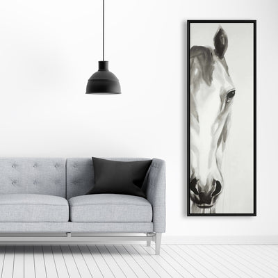 Black & White Horse Face, Fine art gallery wrapped canvas 16x48