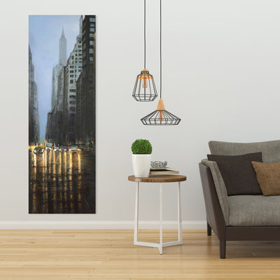 Evening In The Streets Of New-York City, Fine art gallery wrapped canvas 16x48