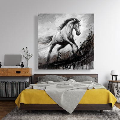 White Horse In The Wind, Fine art gallery wrapped canvas 24x36