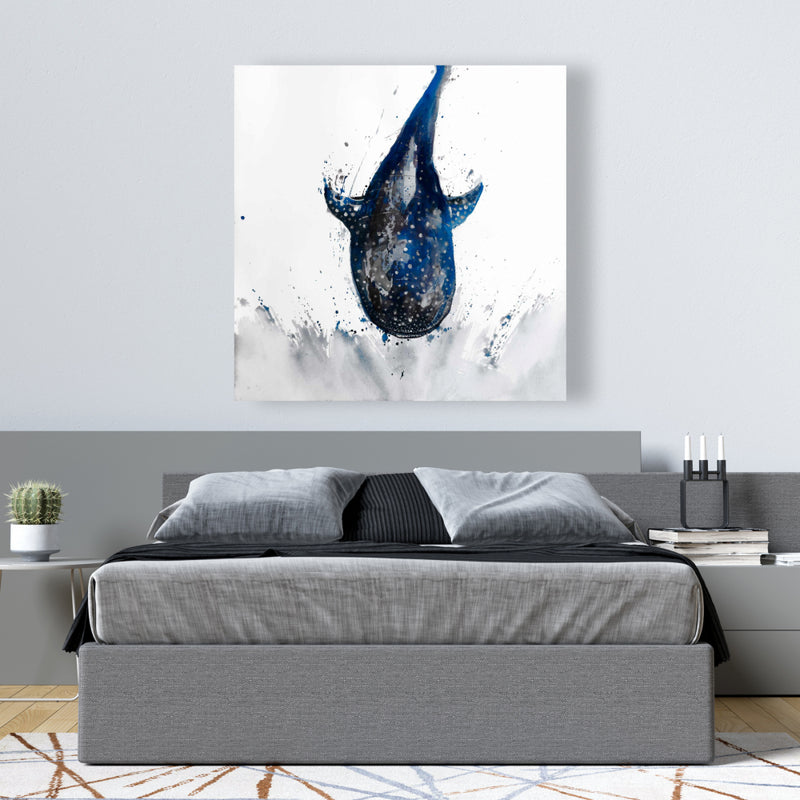 Shark Whale, Fine art gallery wrapped canvas 36x36