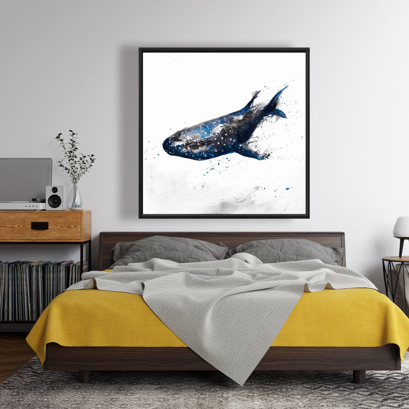 Abstract Whale Shark, Fine art gallery wrapped canvas 36x36