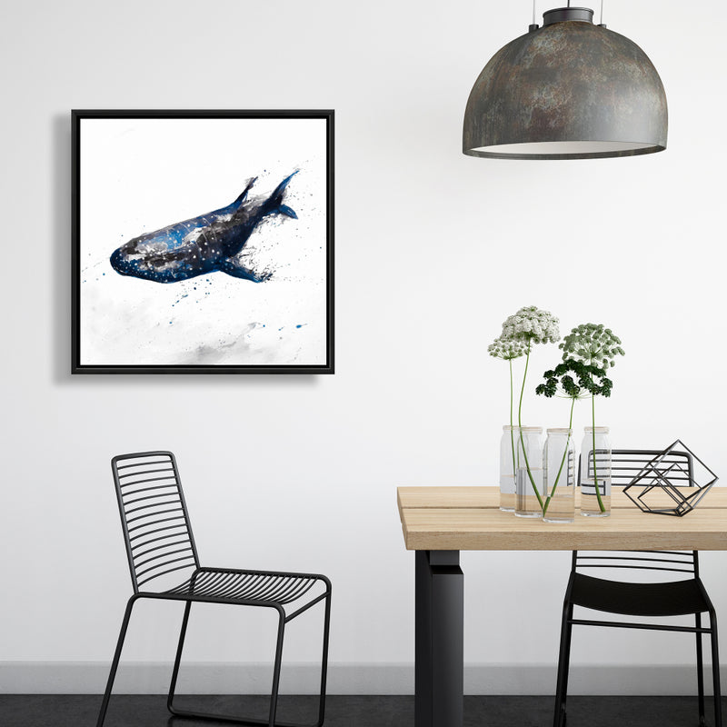Abstract Whale Shark, Fine art gallery wrapped canvas 36x36
